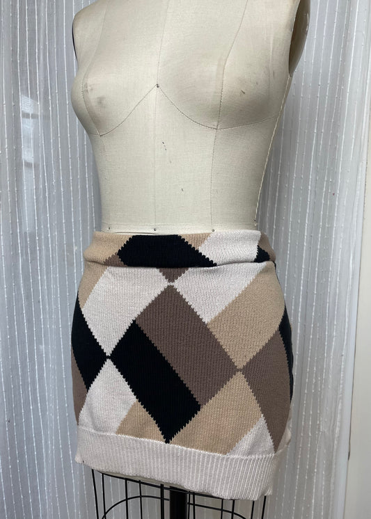 Checkered Knit Mini